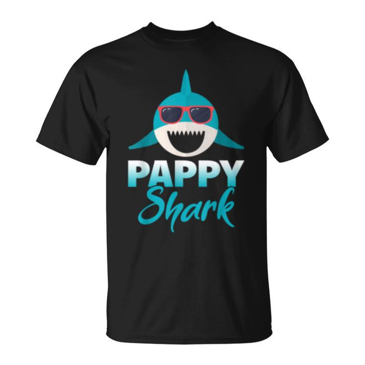 Mens Pappy Shark Wearing Cool Sunglasses Grandpa T-Shirt