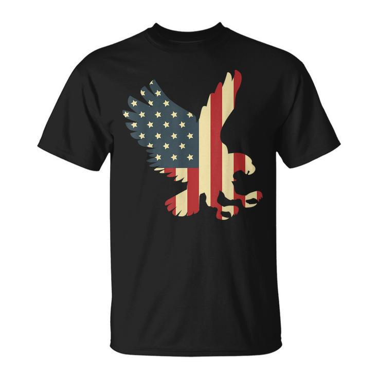 Patriotic Eagle Usa American Flag Proud Veteran T-Shirt