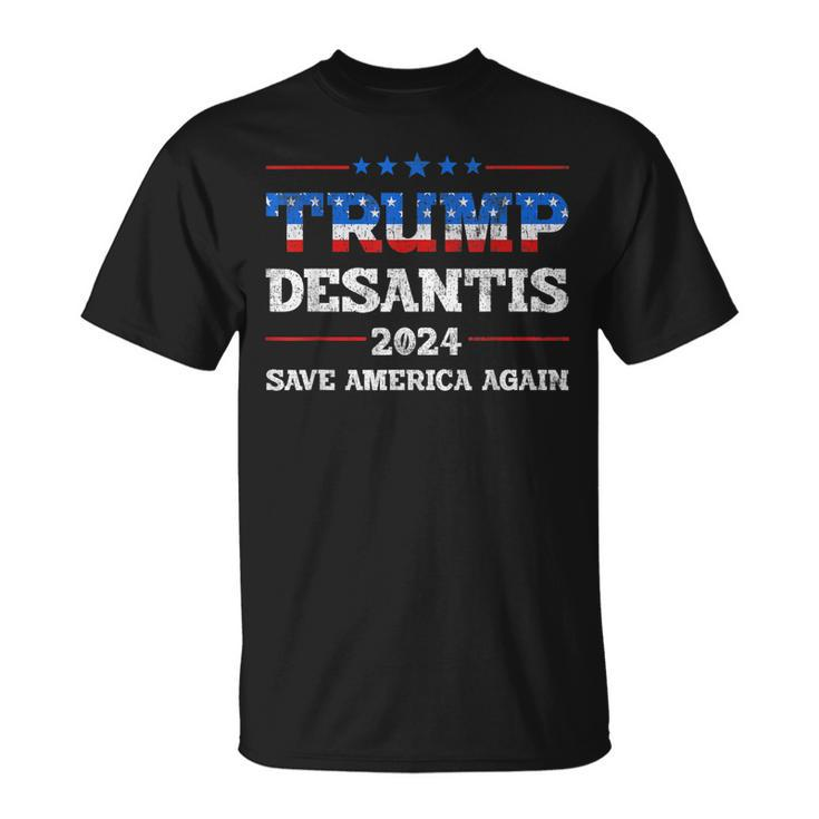 Patriotic Trump Desantis 2024 Make Liberals Cry Again Usa V2 T-Shirt
