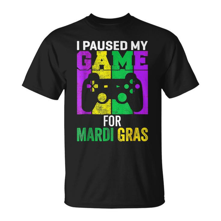 I Paused My Game For Mardi Gras Video Game Mardi Gras T-shirt - Thegiftio