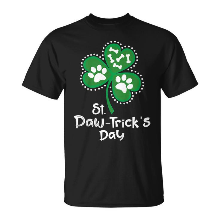 Paw Print Dog Owner Lover Shirt St Patricks Day Shamrock  Unisex T-Shirt