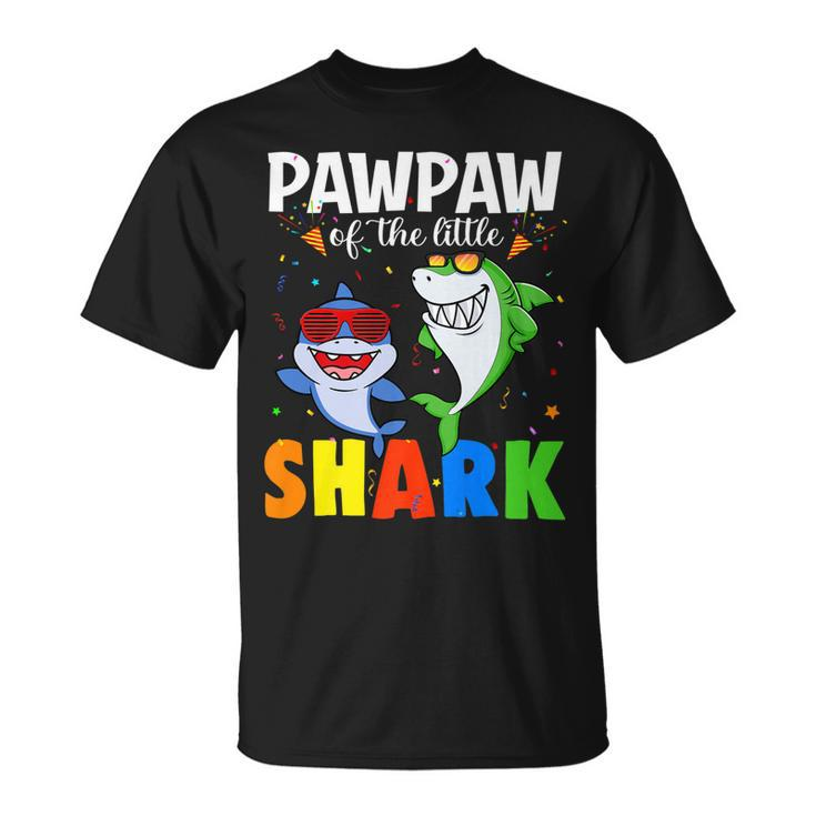 Pawpaw Of The Birthday Little Shark Themed Family Birthday   Unisex T-Shirt