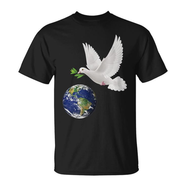 Peace Dove World Peace Earth Peace White Peace Dove T-shirt