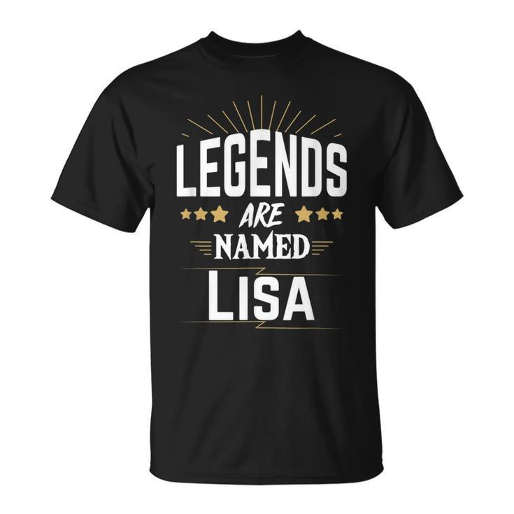 Personalisiertes Legends Are Named Lisa T-Shirt mit Sternenmotiv