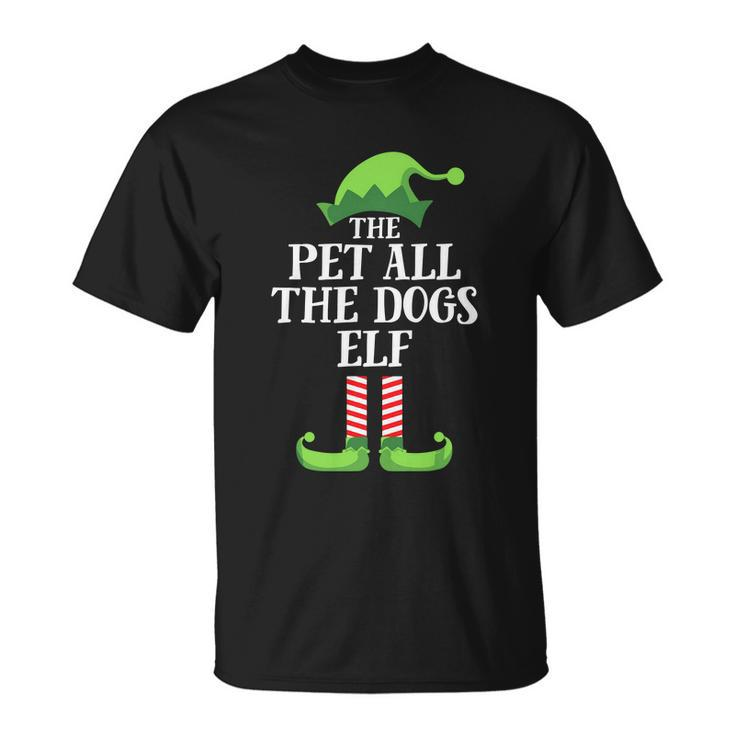 Pet All The Dogs Elf V2 Unisex T-Shirt