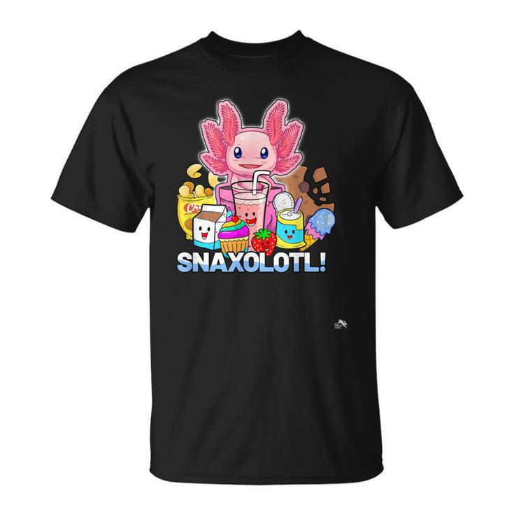 Pet Axolotl - Snaxolotl - Cute Snacks Funny Kawaii  Unisex T-Shirt
