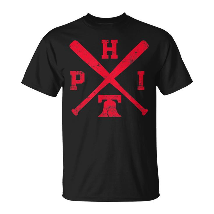 Phi Philadelphia Baseball Vintage Philly Retro Dad Unisex T-Shirt