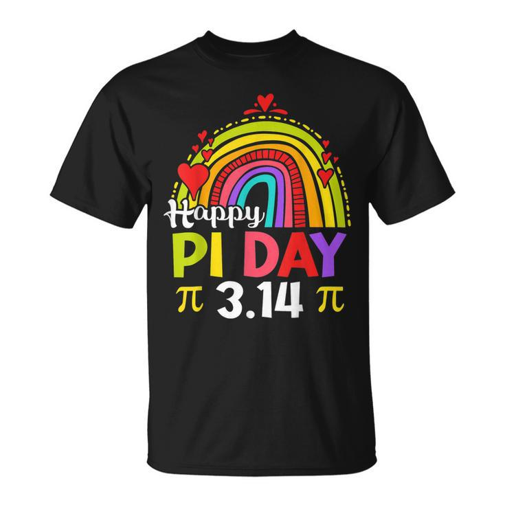 Pi Day Teacher Rainbow Happy Pi Day 3 14 T-Shirt