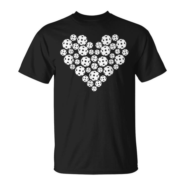 Pickleball Love Heart Shape Valentine V2 T-Shirt