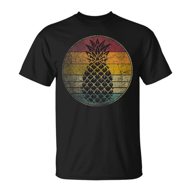 Pineapple Fruit Retro Style Vintage 70S 80S 90S T-Shirt