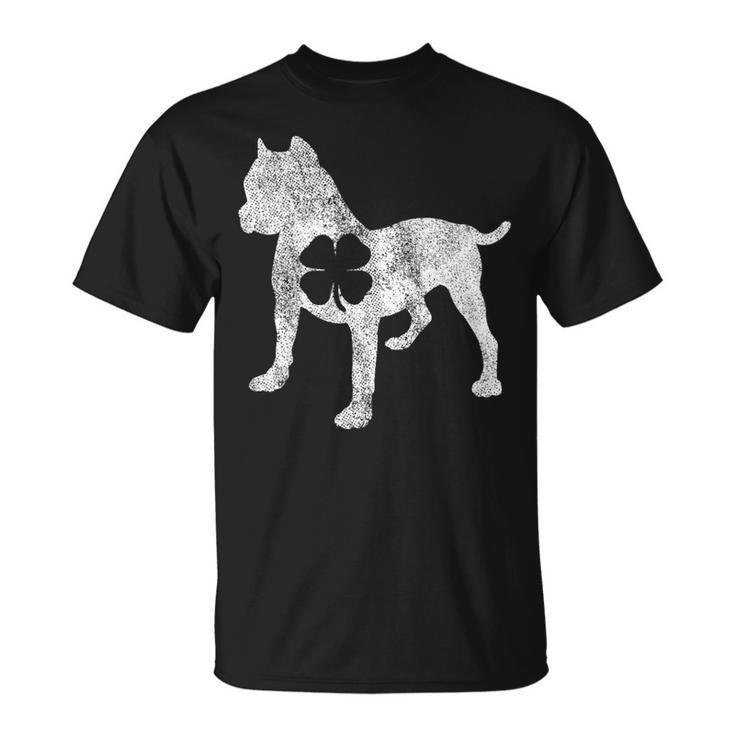 Pit Bull Dog St Patricks Day Shamrock Clover Irish Gift  Unisex T-Shirt