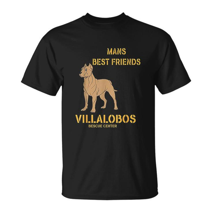 Pitbull Mans Best Friend Villalobos Rescue Center T-shirt