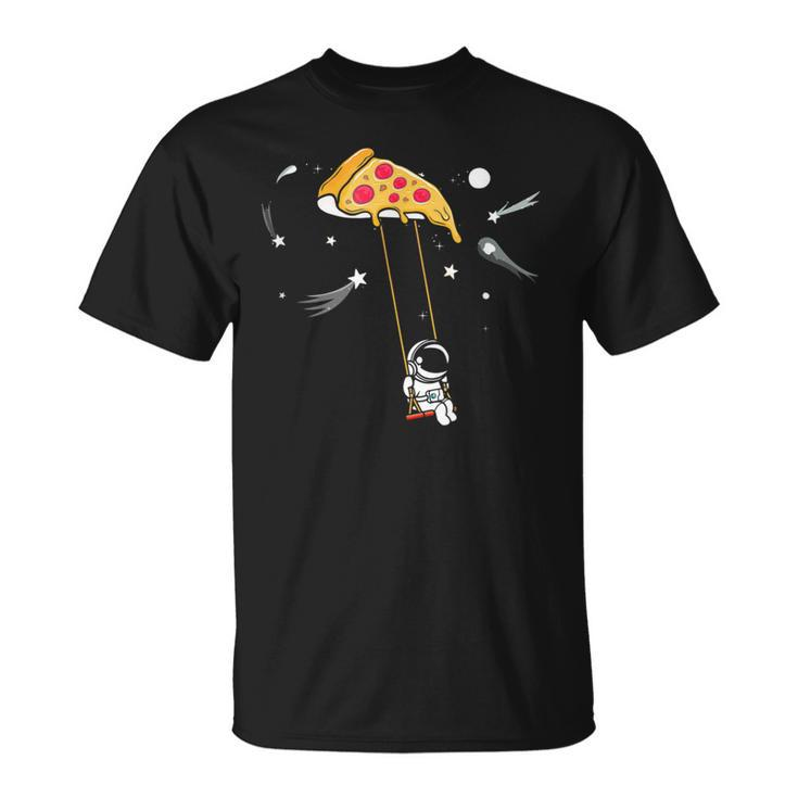 Pizza Swing Astronaut Love Eating Pizza Space Science Outfit T-Shirt