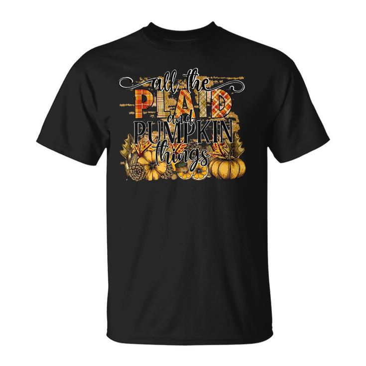 All The Plaid And Pumpkin Things High Heat Screen T-Shirt
