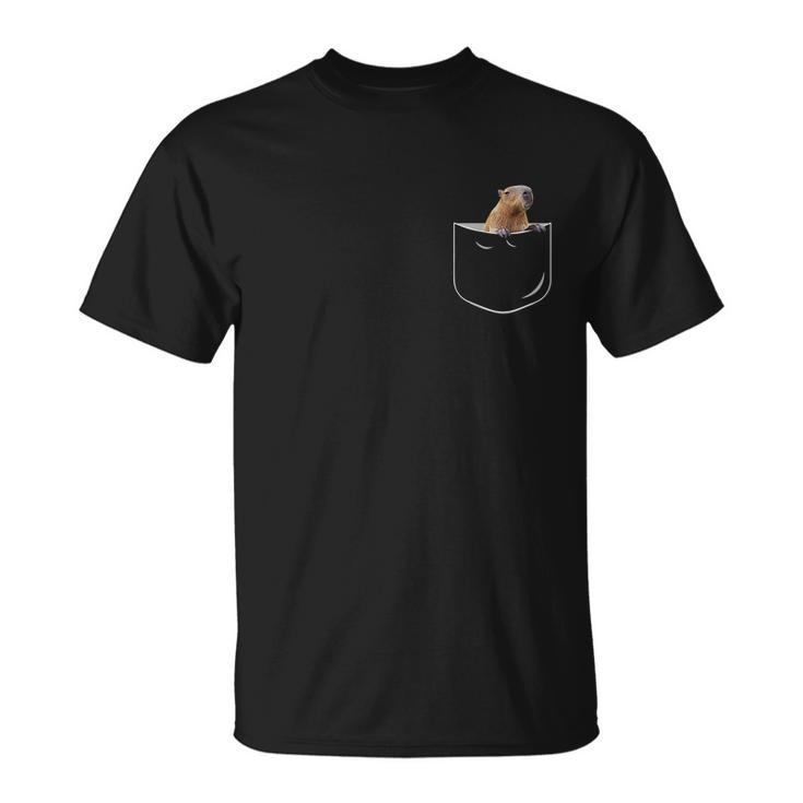 Pocket Capybara Meaningful Gift Funny Capybara In Pocket Gift Unisex T-Shirt