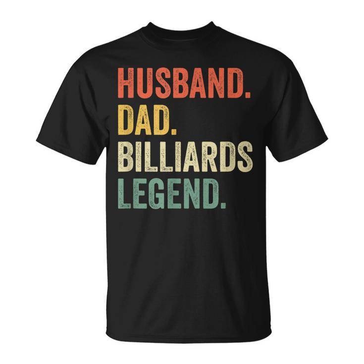 Mens Pool Player Husband Dad Billiards Legend Vintage T-Shirt