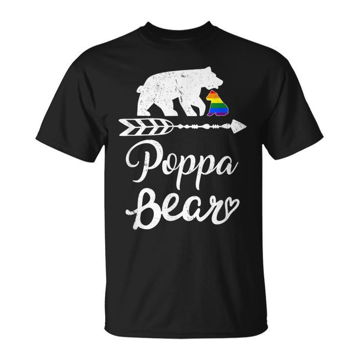 Poppa Bear Lgbt Lgbtq Rainbow Pride Gay Lesbian Unisex T-Shirt