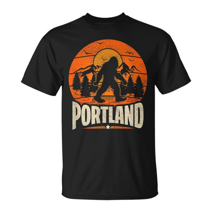 Portland Oregon National Park Travel Bigfoot Portland Maine T-Shirt