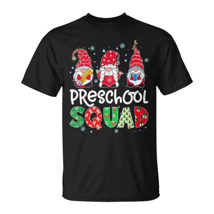 Preschool Squad Gnome Teacher Student Christmas Boys Girls T-shirt