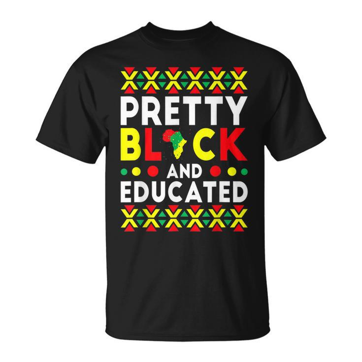 Pretty Black And Educated African Women Black History Month V10 T-Shirt