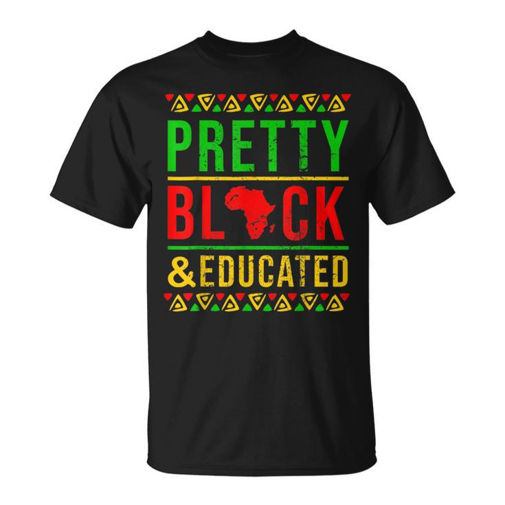 Pretty Black And Educated African Women Black History Month V12 T-Shirt