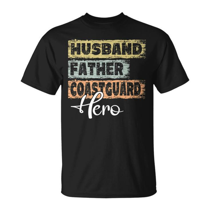 Mens Profession Dad Hero Father Coastguard T-Shirt