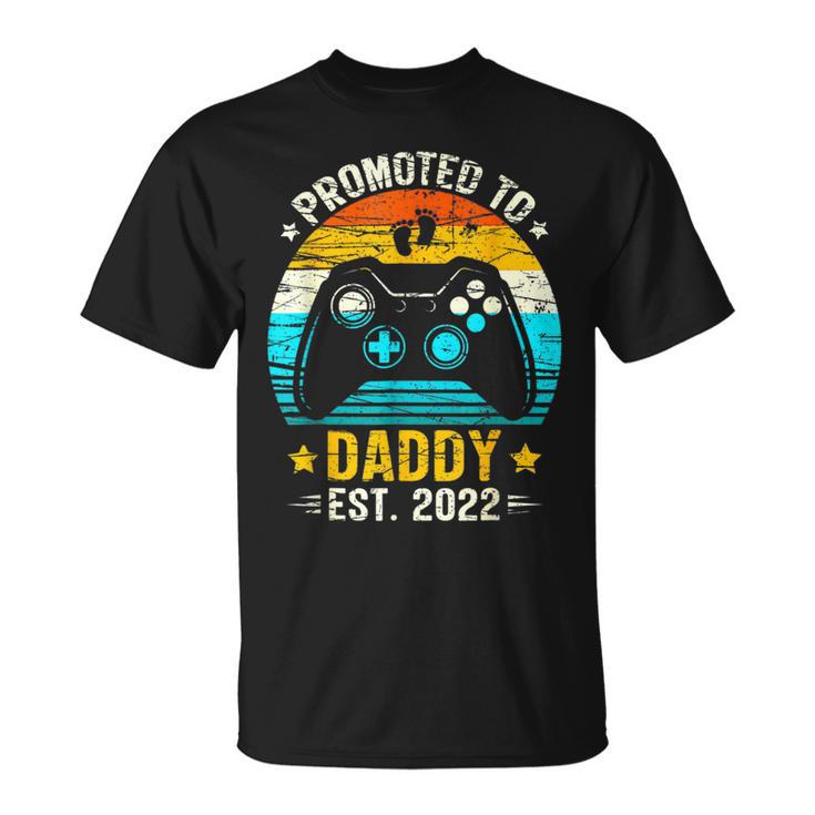 Mens Promoted To Daddy Est 2023 First Time Daddy T-Shirt