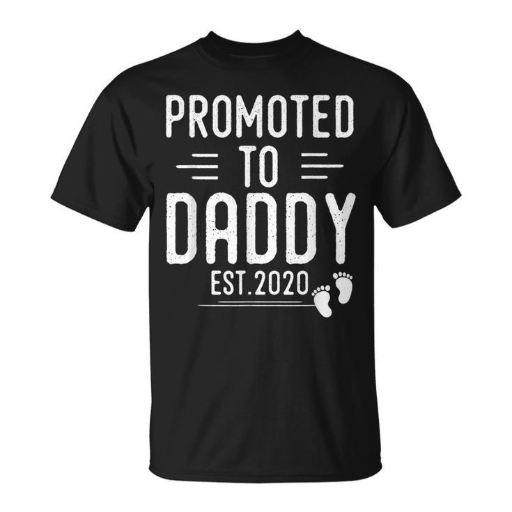 Promoted To Daddy  Est 2020 Best New Dad Gift Funny Gift For Mens Unisex T-Shirt