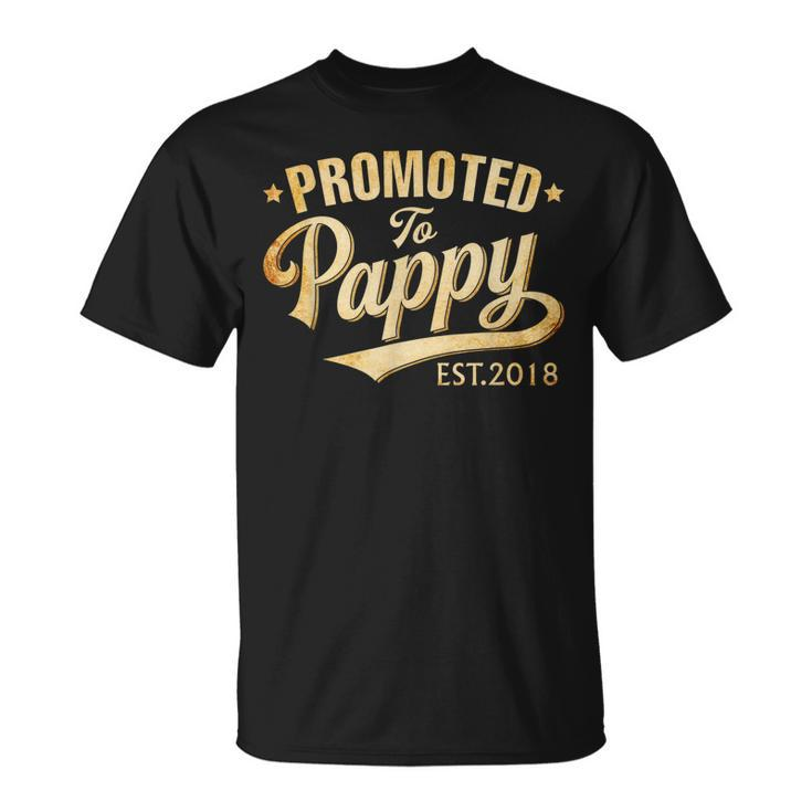 Promoted To Pappy Est 2018 New Grandpa Unisex T-Shirt