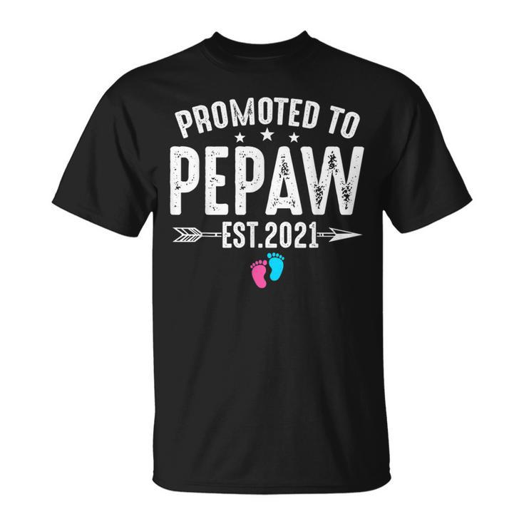 Promoted To Pepaw Est2021 New Grandpa To Be Gift Baby Unisex T-Shirt