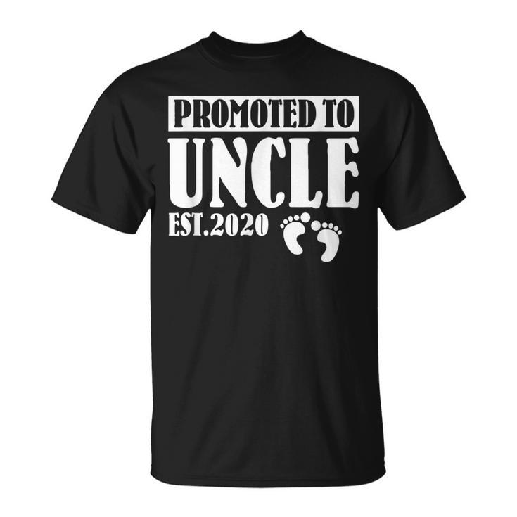 Promoted To Uncle Est 2020 Funny Uncle Gift For Mens Unisex T-Shirt