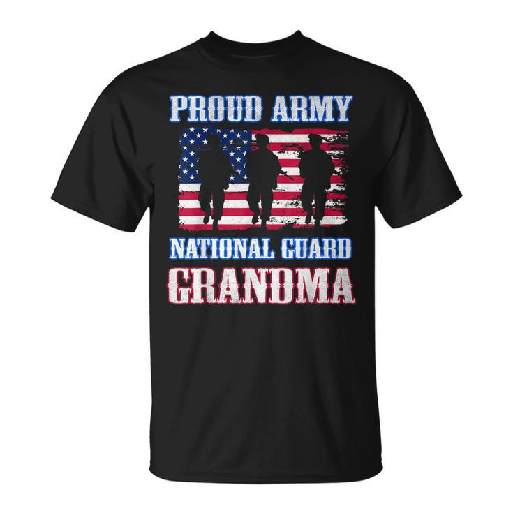 Proud Army National Guard Grandma Usa Veteran Military Unisex T-Shirt