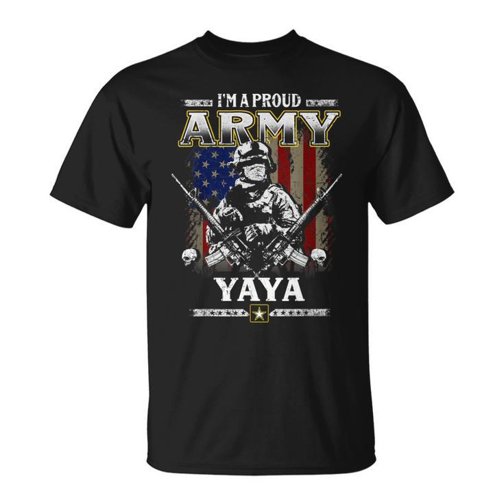 Im A Proud Army Yaya Veteran Fathers Day 4Th Of July T-Shirt