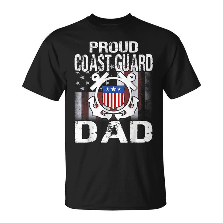Proud Coast Guard Dad  Us Coast Guard Veteran Military Unisex T-Shirt