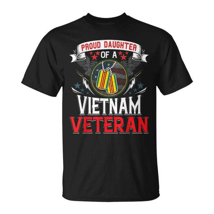 Proud Daughter Of A Vietnam Veteran Military Flag T-shirt