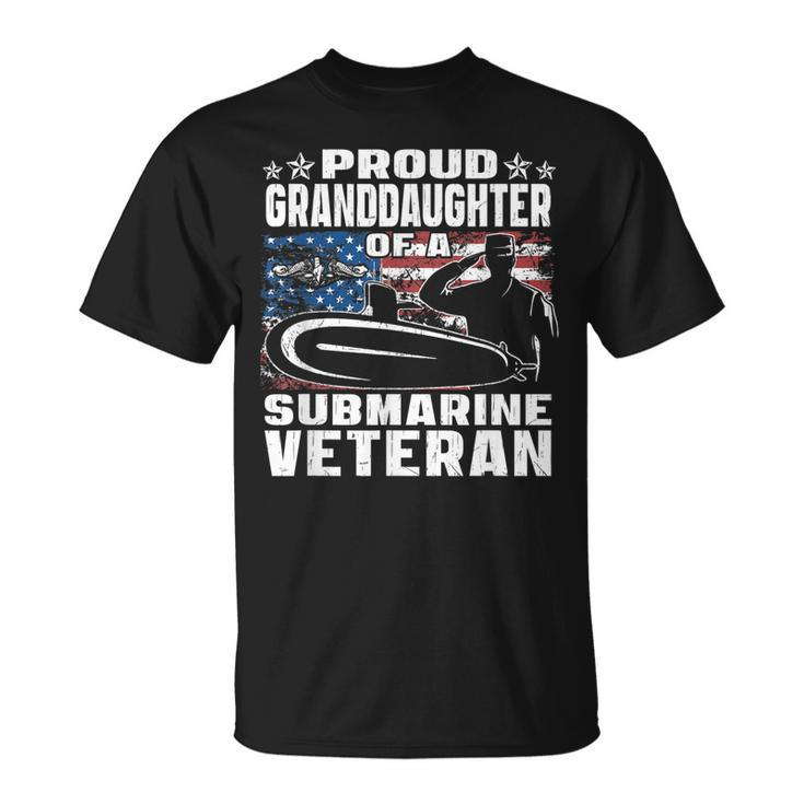 Proud Granddaughter Of Us Submarine Veteran Military Family Unisex T-Shirt