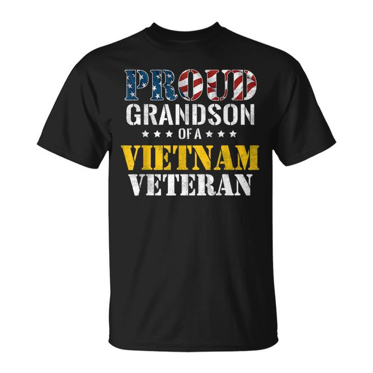 Proud Grandson Of A Vietnam Veteran Us Veterans Day T-Shirt