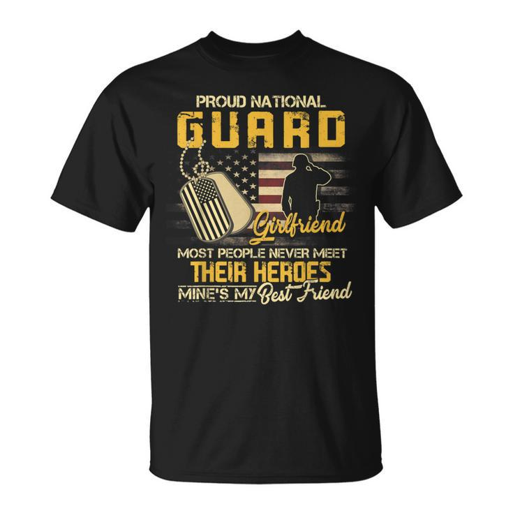 Proud National Guard Girlfriend Military Girlfriend T-Shirt