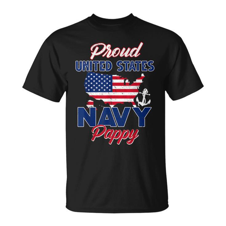Proud Navy Pappy Us Flag Family S Army MilitaryT-shirt