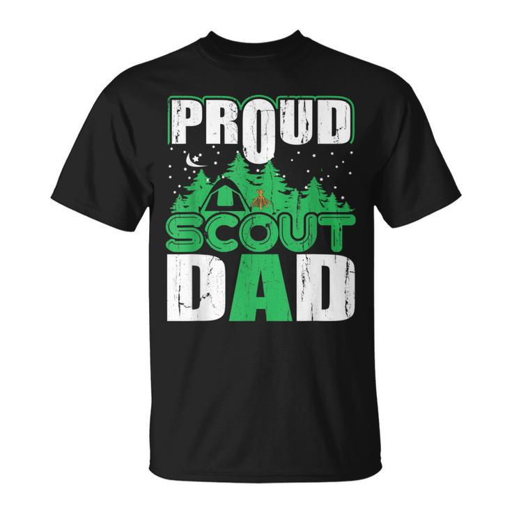 Proud Scout Dad Cub Camping Boy Hiking Scouting Den Leader T-shirt