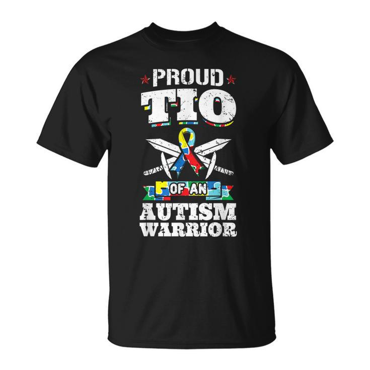 Proud Tio Of An Autism Warrior Awareness Ribbon Uncle Unisex T-Shirt