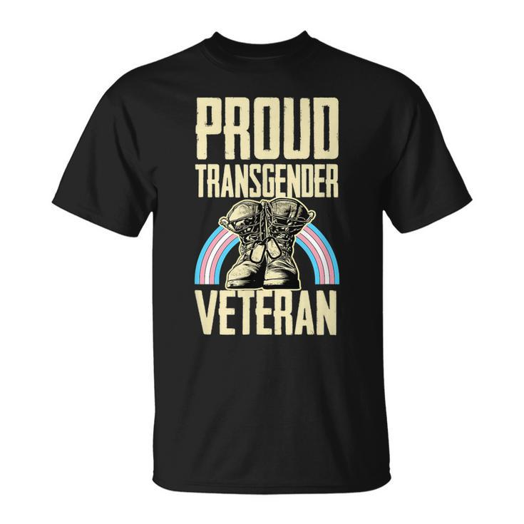 Proud Transgender Veteran Pride Month Veterans Day Soldier T-Shirt