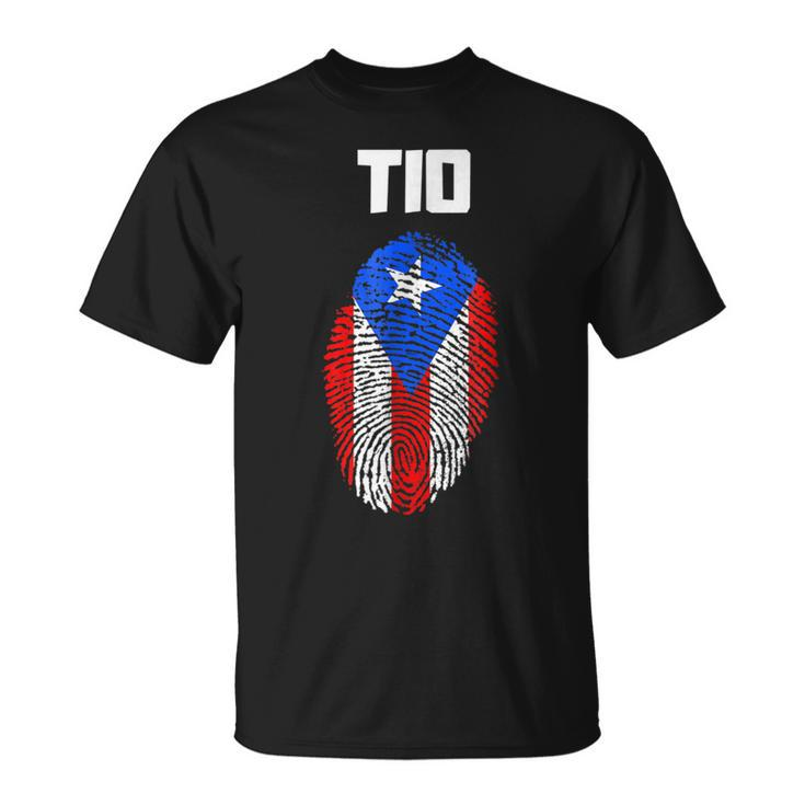 Puerto Rican Tio Uncle Puerto Rico Flag Latino Gift For Mens Unisex T-Shirt
