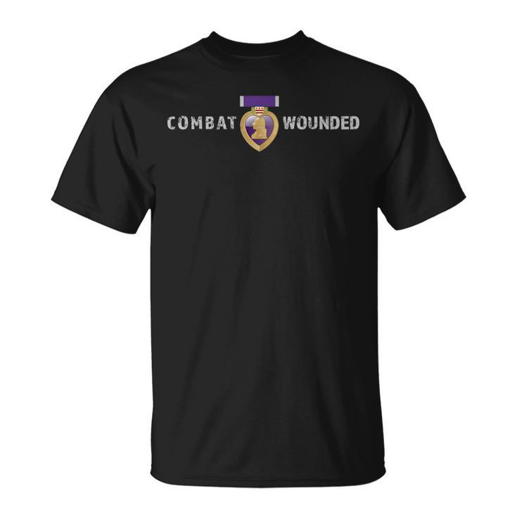 Purple Heart  Combat Wounded Military Vet Unisex T-Shirt