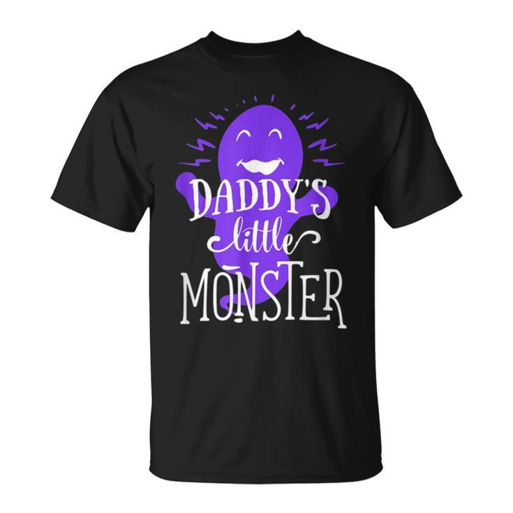 Purple Little Monster Halloween Single Dad Unisex T-Shirt