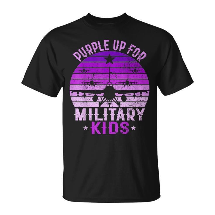 Purple Up For Military Kids Military Child Month 2023 Kids  Unisex T-Shirt