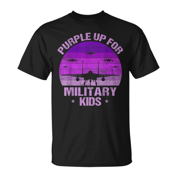 Purple Up For Military Kids Military Child Month Purple Kids  Unisex T-Shirt