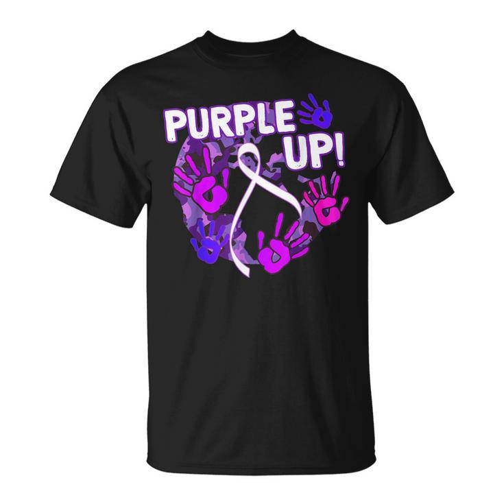 Purple Up For Military Month Of The Military Child Kids  Unisex T-Shirt
