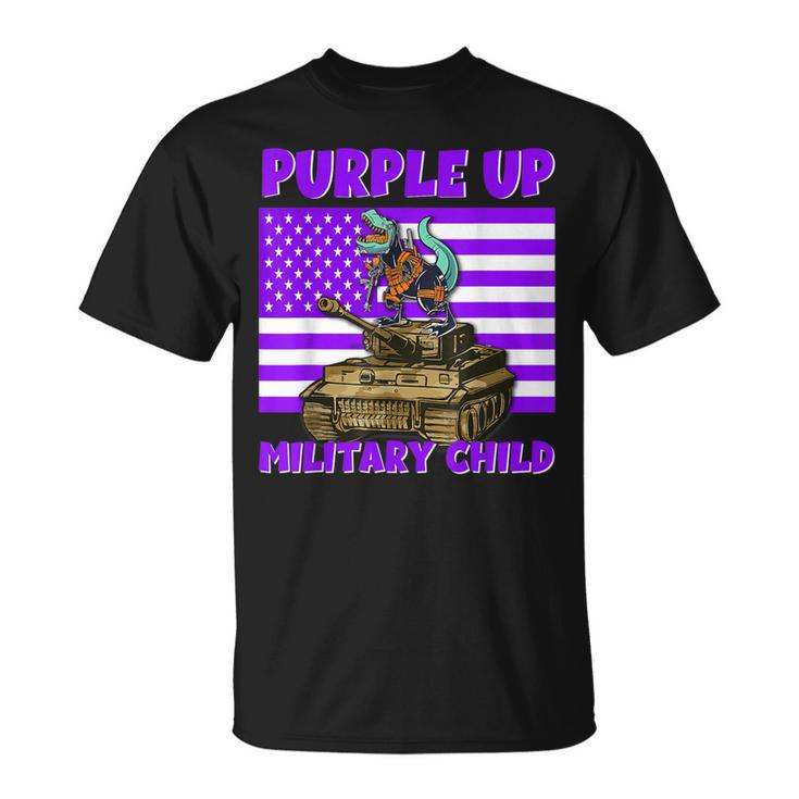 Purple Up Military Kids Month Of Military Child Trex Unisex T-Shirt