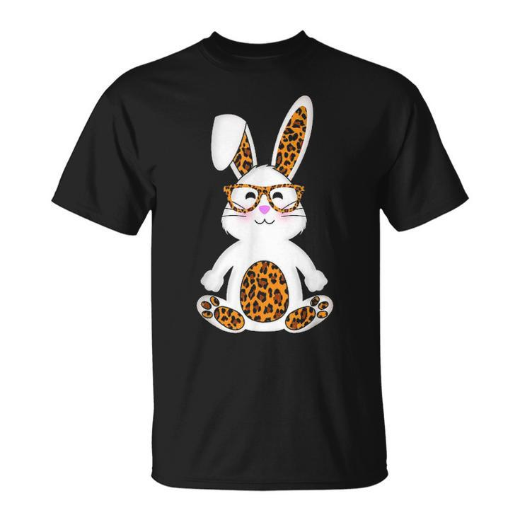 Rabbit Bunny With Sunglasses Leopard Cute Easter Bunny Egg Unisex T-Shirt